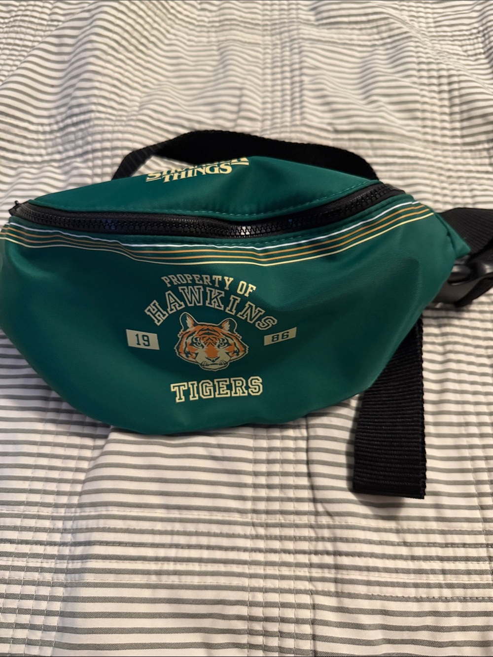 MAC Cosmetics Teal and Black Waist Bag